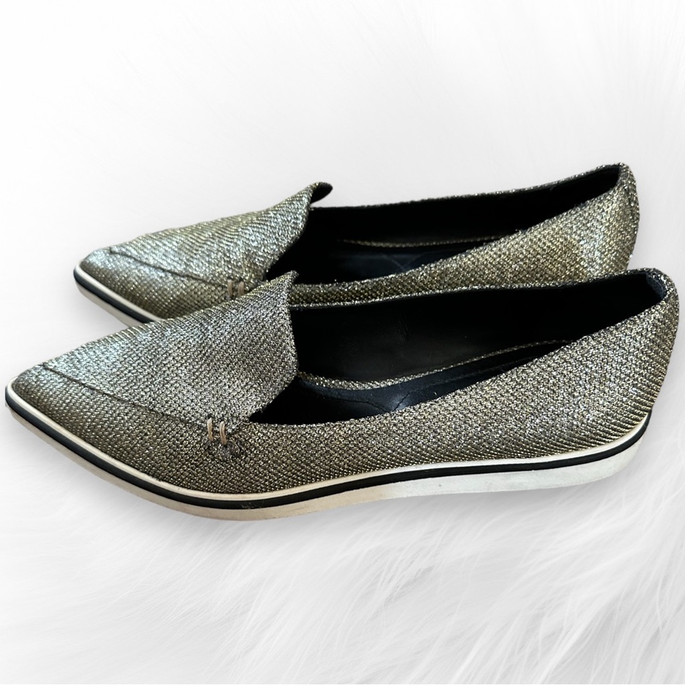Nicholas Kirkwood Glittery Metallic Loafers Size 37 1/2